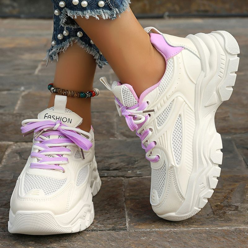 Décke Fraen Papp Mesh Casual Sportsschong, populär Candy faarweg décke Sole villsäiteger Lafen Schong_voghion.com