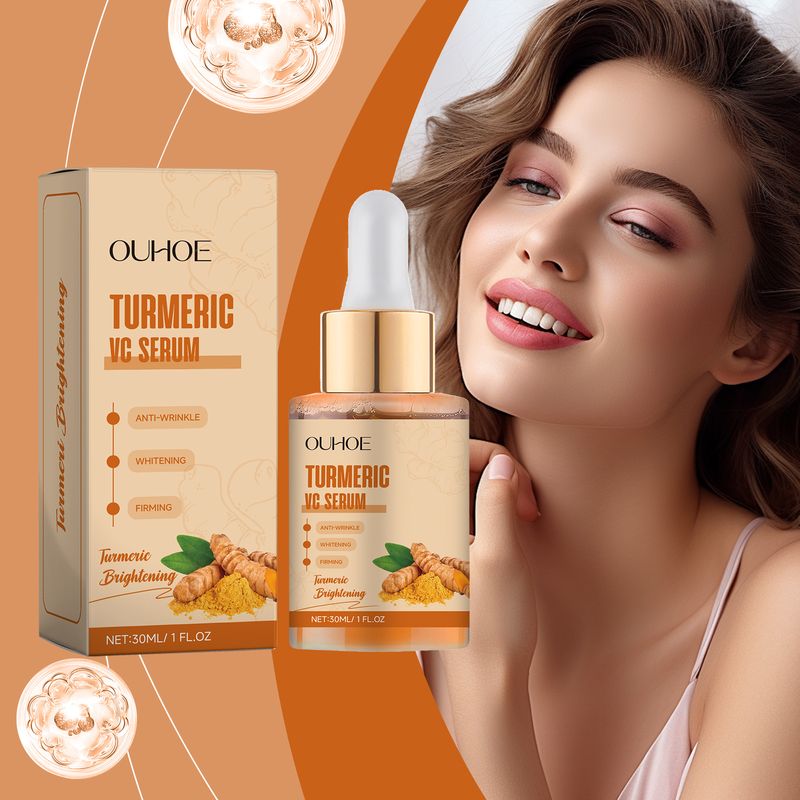 OUHOE Turmeric Face Essence Hydrating And Moisturizing Gently Moisturizing And Brightening Facial Skin Delicate Care Essence_voghion.com
