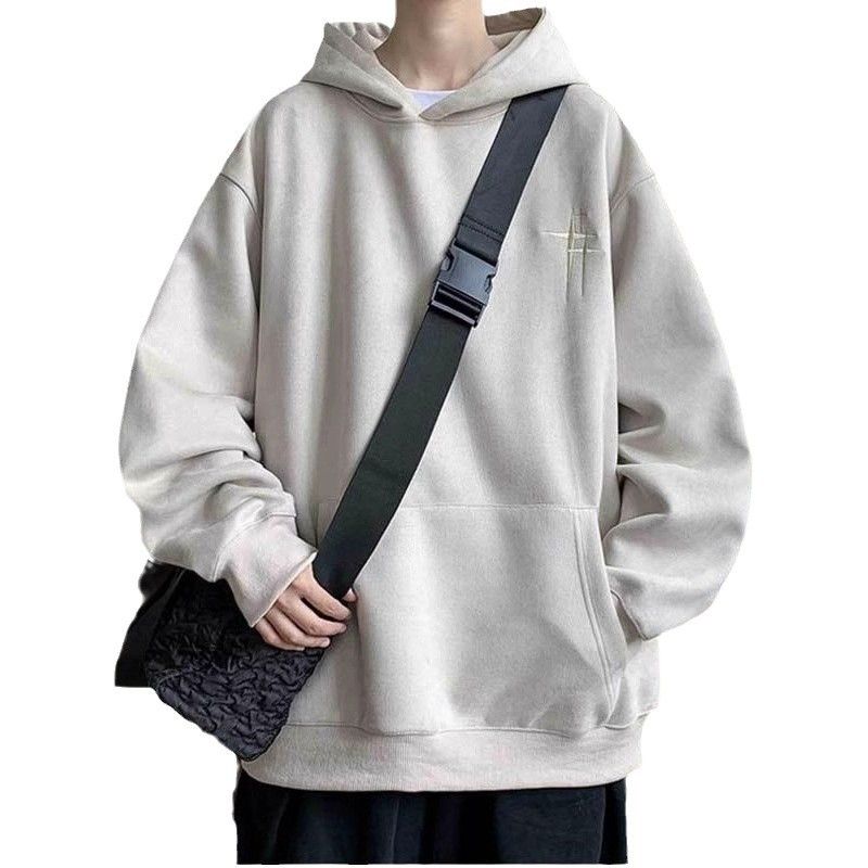 Nuova felpa con cappuccio da uomo, giacca casual larga e spessa da uomo per primavera e autunno, abbigliamento da uomo_voghion.com