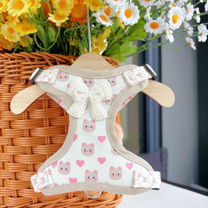 Guinzaglio di peluche per gatti, aspetto elegante, anti-fuga, pettorina per cani di piccola taglia_voghion.com