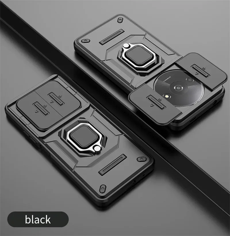 Pour Redmi Note 13R 13 12 Pro Plus Turbo 12S K70E K70 K60 Ultra 13C 5G A3 Armor Case Camera Lens Protection Ring Holder_voghion.com