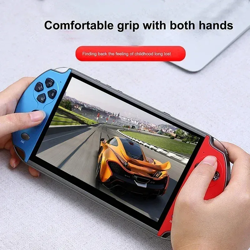 X7 4.3 Inch HD Large 8G Screen Classic Retro Console Built-in 10000 Games Mini Handheld MP5 Video Game_voghion.com