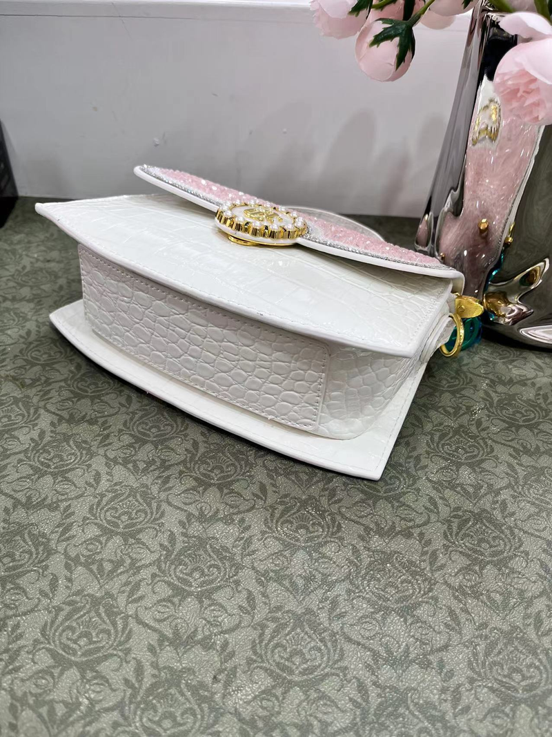 Women's diamond-encrusted handbag high-end fashion age-reducing temperament all-match one-shoulder Messenger bag_voghion.com