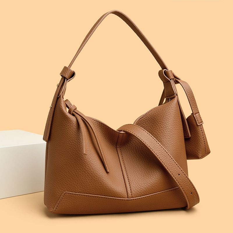 Summer 2025 New Series Lunch Box Niche Underarm Baguette High-Quality Soft Leather Shoulder Crossbody Women's Bag_voghion.com