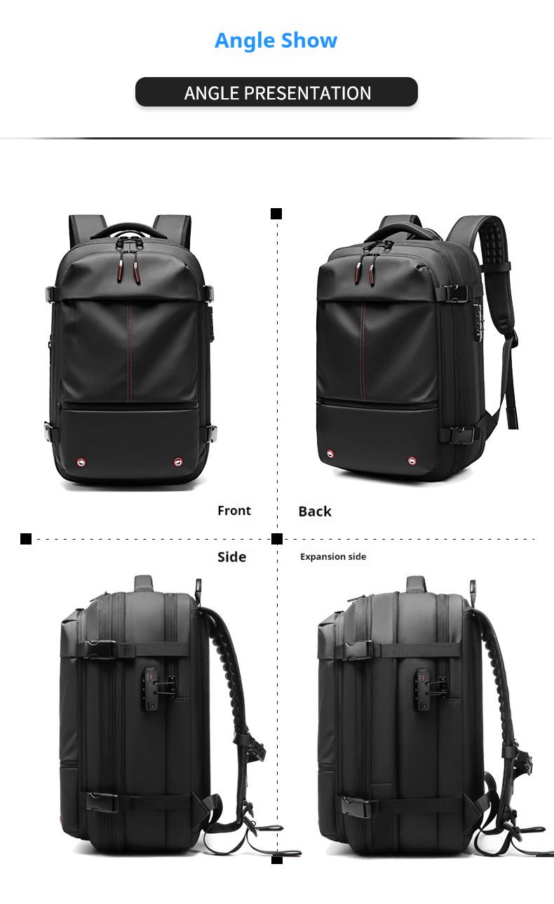Zaino da viaggio per uomo, multifunzionale, per computer, a compressione sottovuoto, grande capacità, in TPU_voghion.com