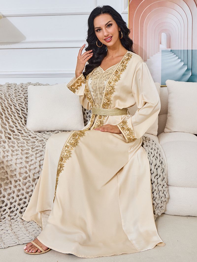 Damenbekleidung Abendkleid Sommer Neue Mode Perlenkleid Langarm Strickjacke Zweiteiliges Set_voghion.com