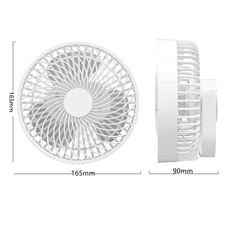 Ventilatore da campeggio portatile per tenda da esterno ricaricabile a LED multifunzionale (bianco)_voghion.com