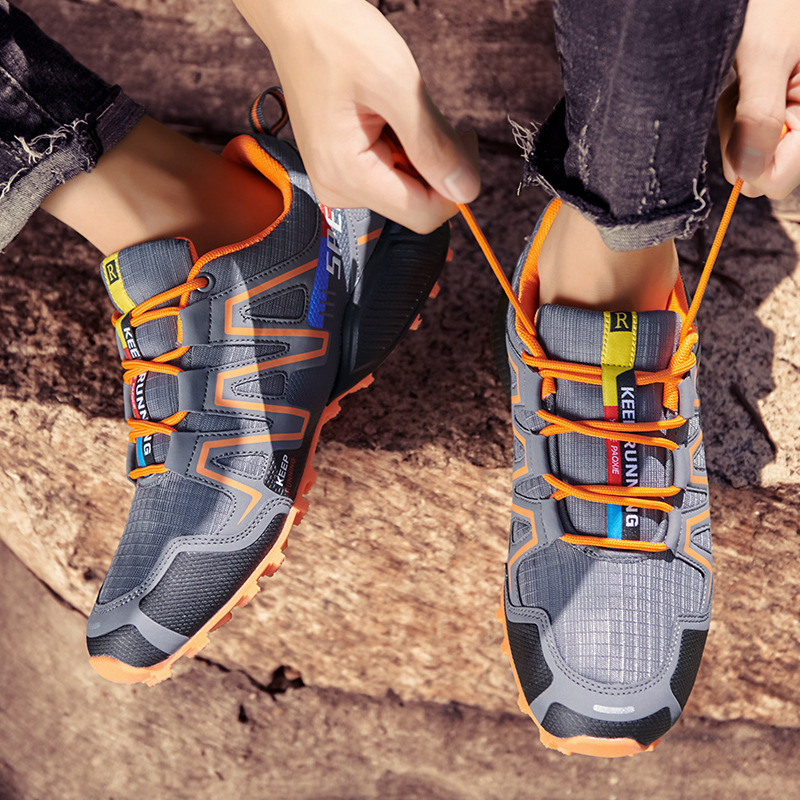 Men's and women's cross-country running shoes Outdoor sports mountaineering air cushion shoes_voghion.com