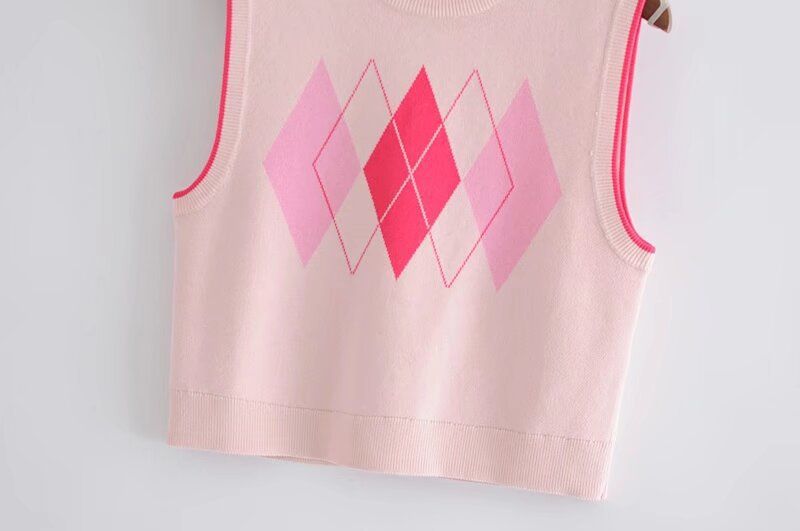 Camiseta de tirantes de punto versátil de moda para mujer de verano 2024_voghion.com