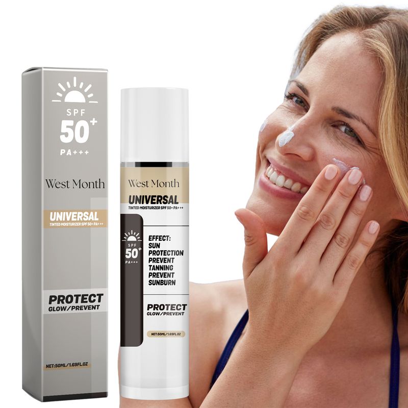 West&Month Multi in One Moisturizes and Repairs Skin, Facial Isolation UV Protection Cream_voghion.com