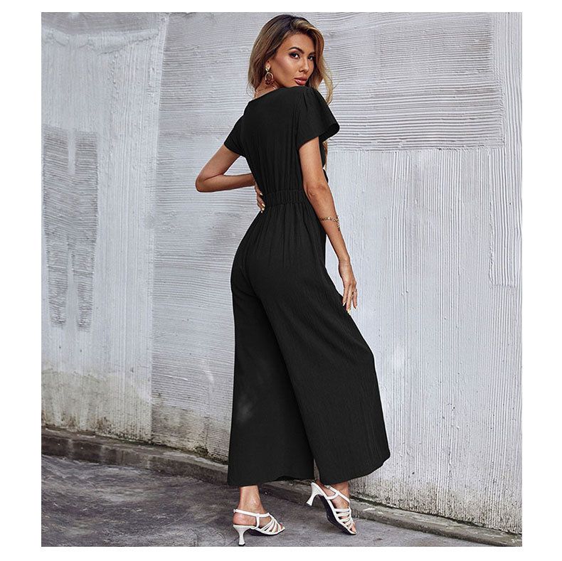 Neun-Punkt-Hose mit weitem Bein 2023 Sommer Lässiger Pendler-Overall mit ausgehöhlten Riemen_voghion.com