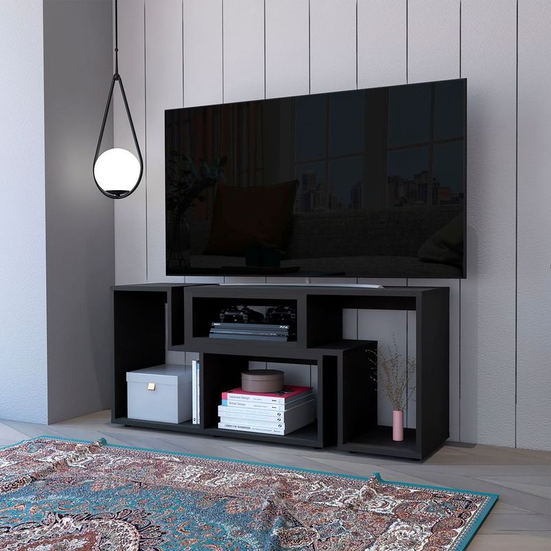 Harmony Extendable TV Stand; Multiple Shelves_voghion.com