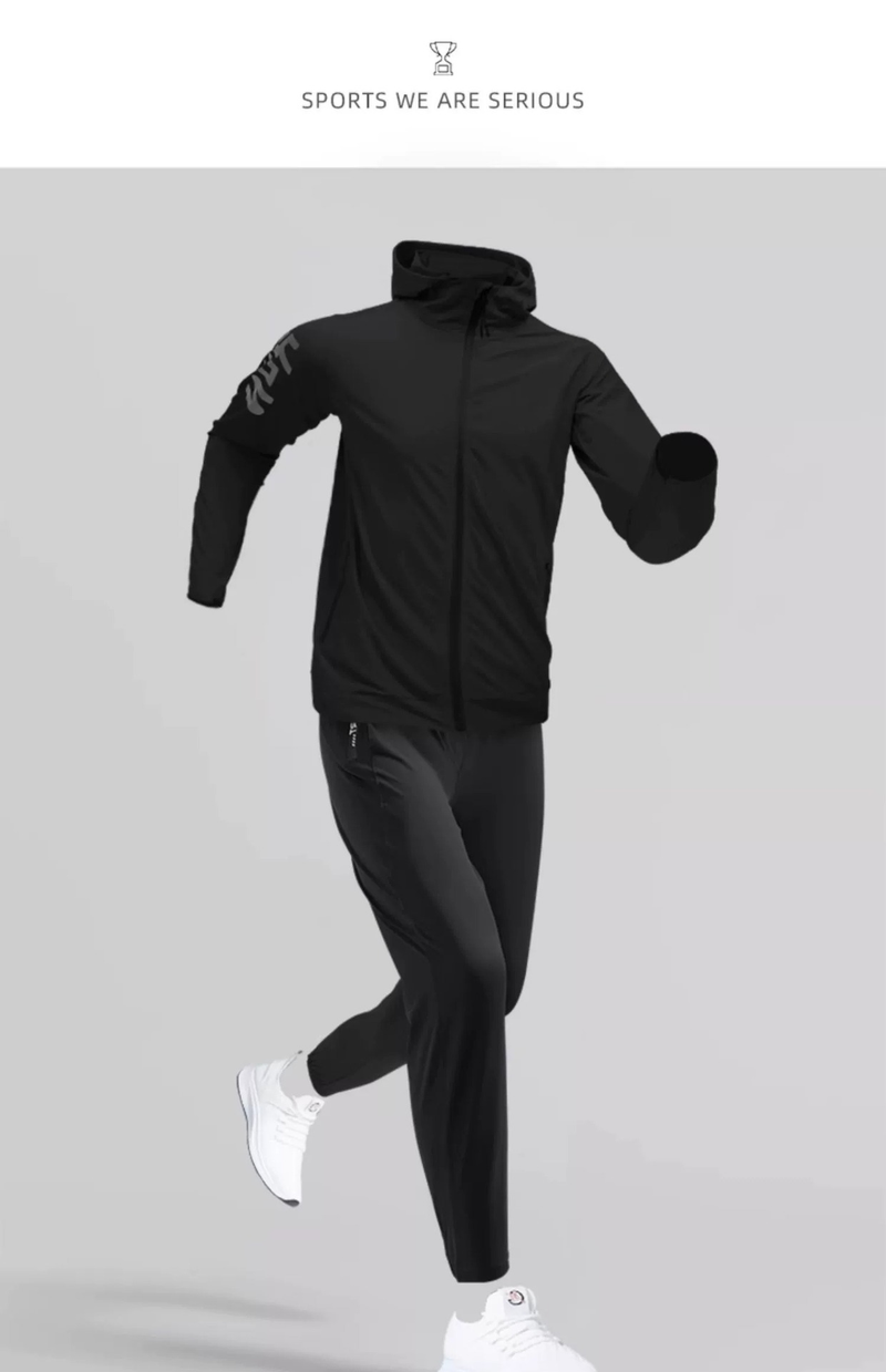 Men's Clothing quick drying clothes morning jogging cycling clothes jacket spring outdoor fitness leisure five piece suit_voghion.com