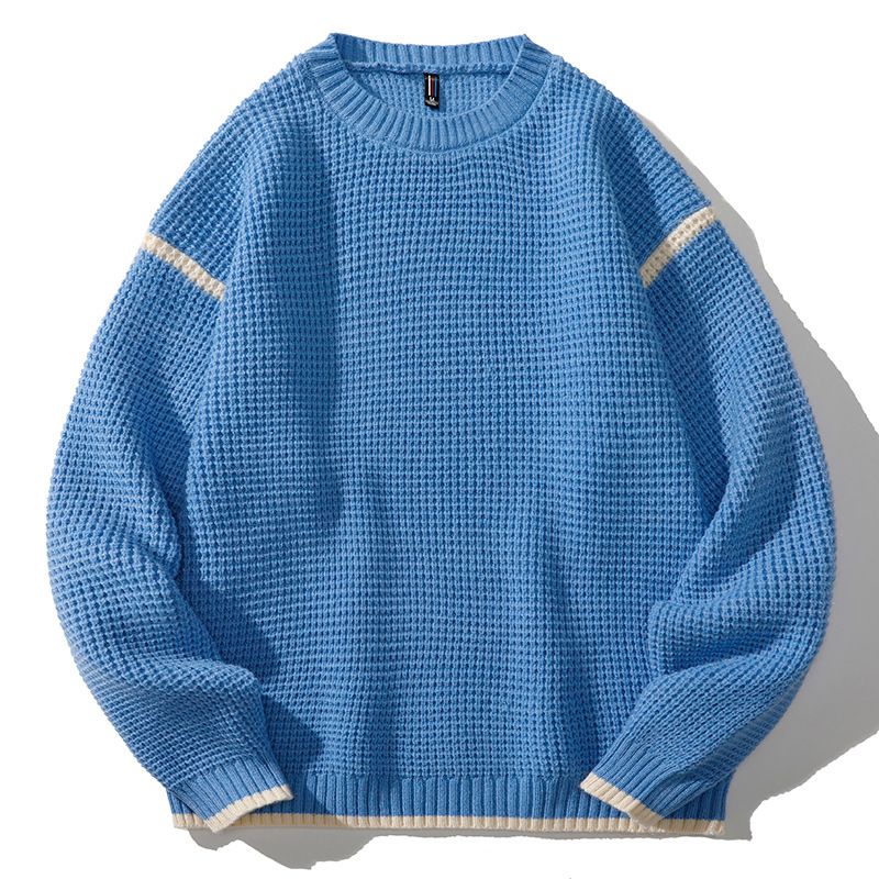 Maglione girocollo semplice, tinta unita, autunno inverno, versatile, per uomo e donna, casual, in maglia_voghion.com