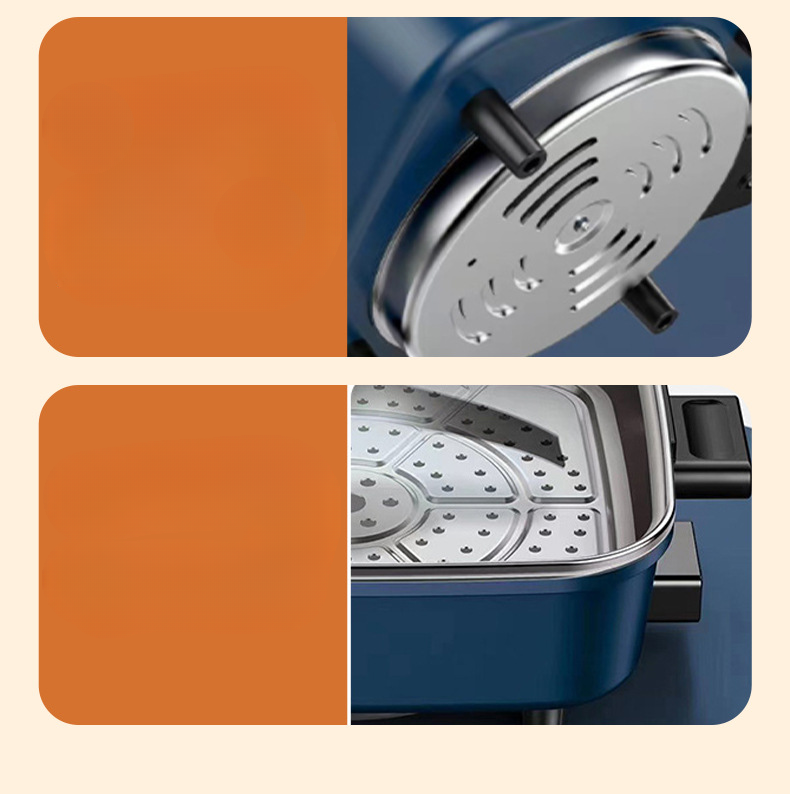 Multi functional Korean style cooking household frying pan, integrated non stick pot, electric hot pot_voghion.com