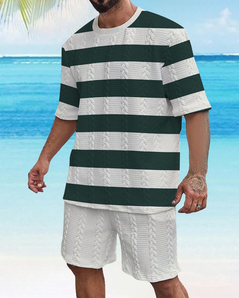 Tecnologia di abbigliamento maschile, stampa 3D, maglietta estiva a maniche corte con scollo rotondo da uomo, pantaloncini casual larghi_voghion.com