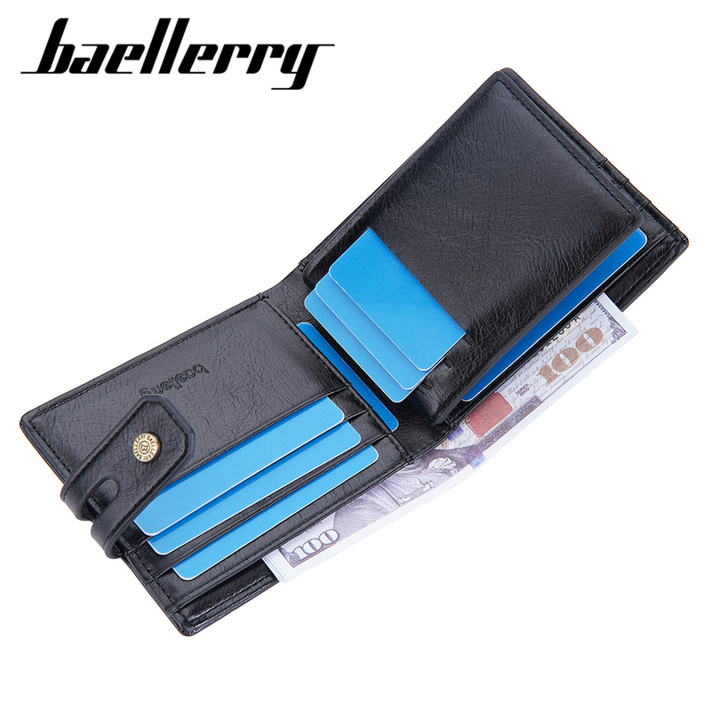 Baellerry Neue Herren-Geldbörse im kurzen Stil mit mehreren Kartenfächern und Schnalle, Reißverschluss, Münzbörse_voghion.com