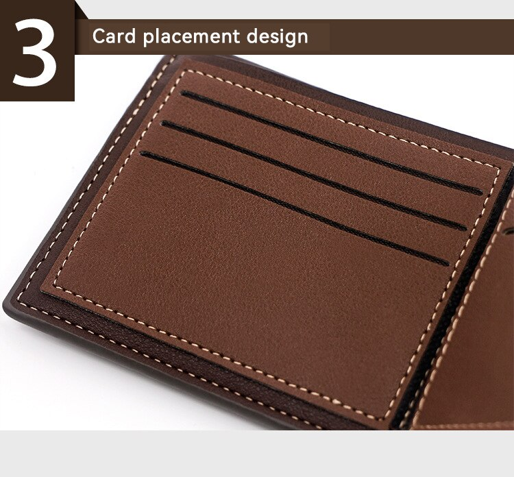 New Fashion Short Wallet Personalized Coin Purse Screen Printing Wallet Frosted Clutch Bag Money Clip For Men_voghion.com