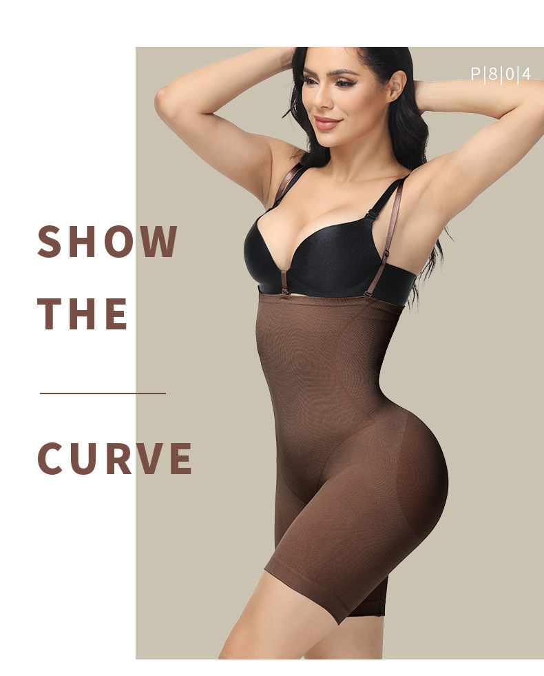 Pantaloni modellanti per il sollevamento del sedere modellanti per il controllo della pancia in un unico pezzo Modellanti per le donne Corsetto elasticizzato a vita alta senza cuciture_voghion.com