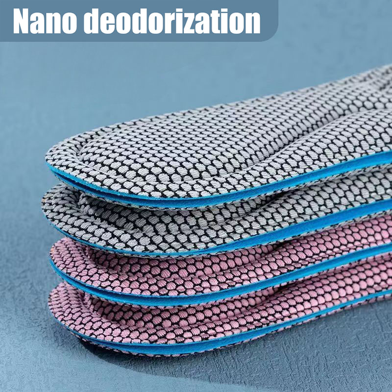 Nano Memory Foam Orthopedic Insoles for Antibacterial Deodorization Sweat Absorption Insert Sport Shoes Running Pads_voghion.com