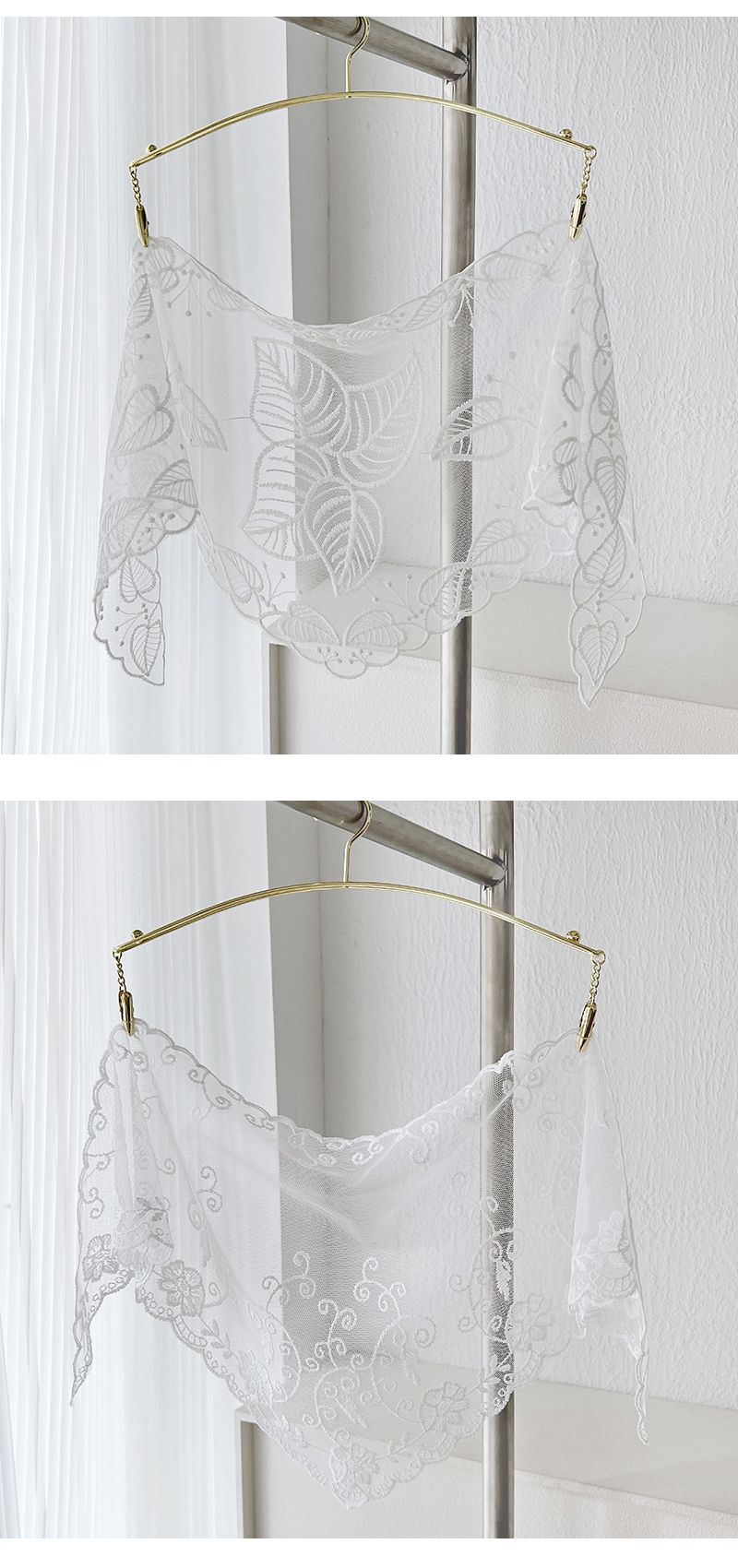 Vielseitiges Dreieckstuch aus französischer Spitze für Frühling und Sommer, neues weißes Super-Feen-Mädchen-Kopftuch, süßes Stirnband_voghion.com