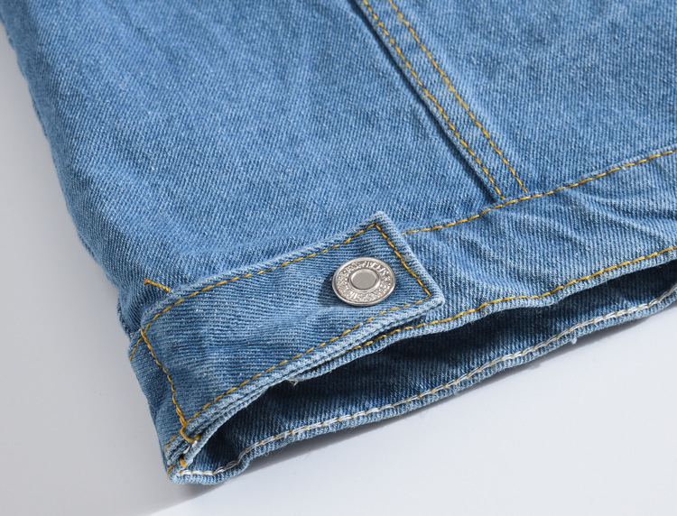Giacca in denim da uomo, stile coreano, giacca slim di grandi dimensioni più top in pile_voghion.com