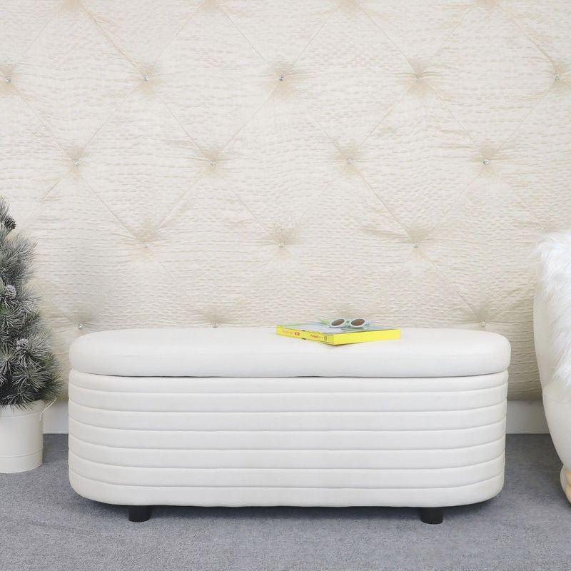Modern Upholstered Storage Bench, End Of Bed Stool, For Living Room, Entryway, Bedroom_voghion.com