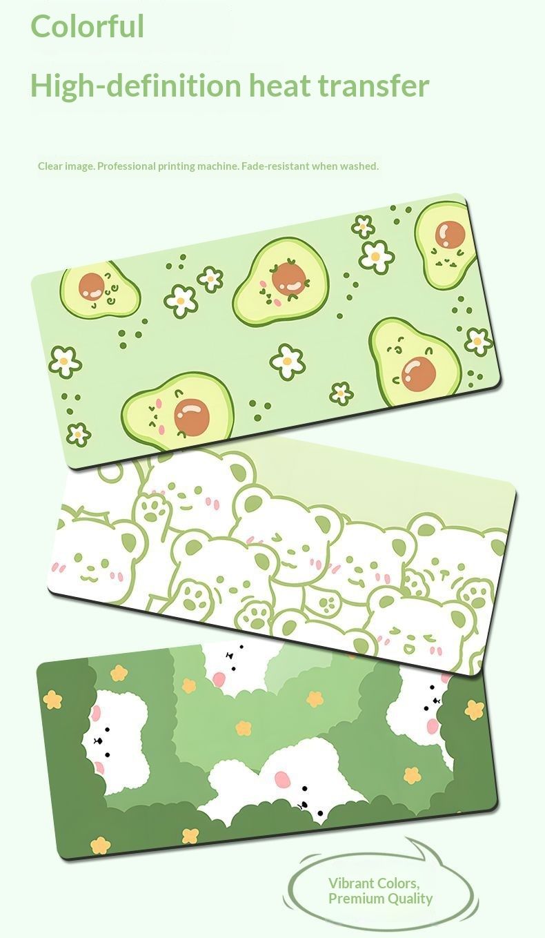 NeoGear Extra Large Unisex Simple Arted Study Desk Mat Children's Desktop Mat Fresh Green Wrist Relief Mousepad_voghion.com