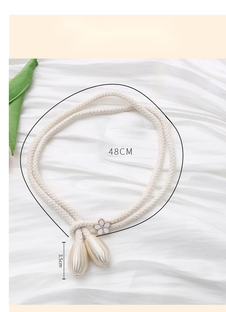 Tiebacks Creative Adjustable Oxford Cotton Rope Buckle Gathering Drawstring Curtain Accessories_voghion.com