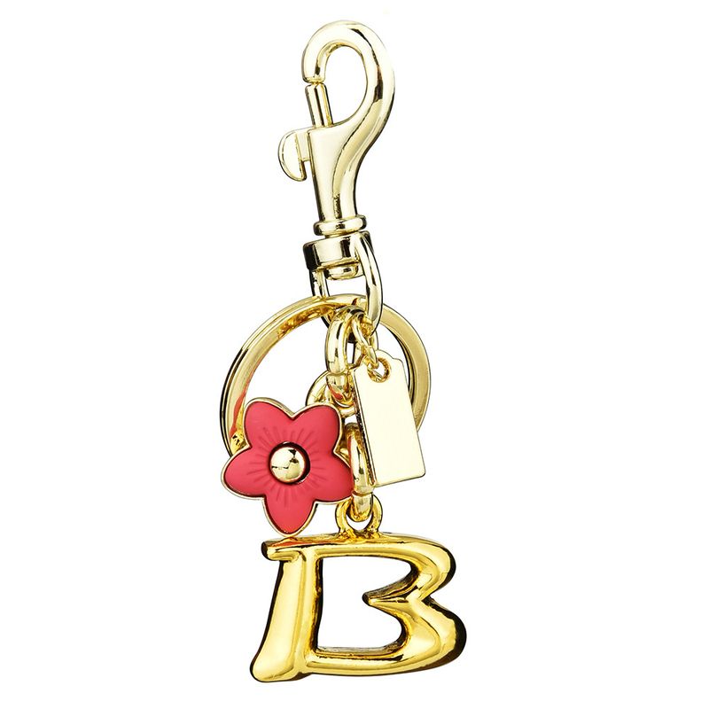 Séiss Fraen Bag Blummen Keychain Alphabet Kiischtebléieschau Pendant_voghion.com