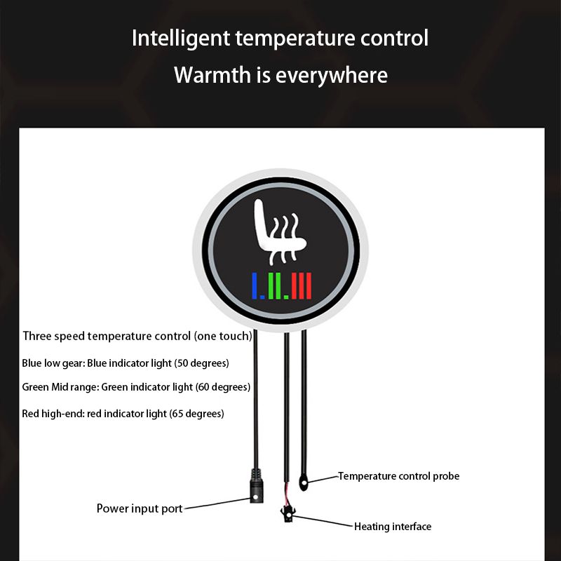 12V Heated Cushion Cloth/Flannel Heater Winter Warmer Seat Car Accessories Heating Pads Set Universal_voghion.com