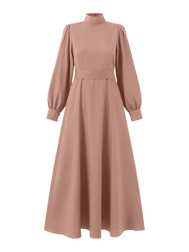 Dameskleding Moslim Vakantie Feest Turkse Zomerjurk Moslimjurk Lente Lange Mouw Oversized Gewaad_voghion.com
