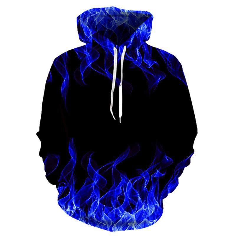 2020 Nuovo colorato Flame Hoodie 3d Felpa Uomo/Donna Con Cappuccio Autunno E Inverno Cappotto Uomo Abbigliamento Divertente Giacca Nera_voghion.com