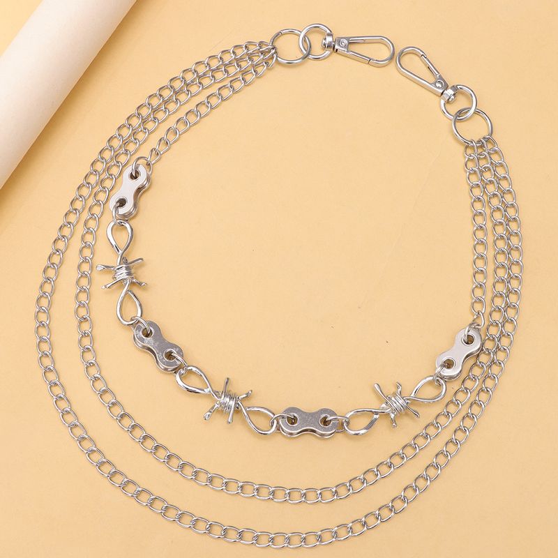 Sweet And Cool Bow Car Splicing Personalized Pants Chain Cowboy Versatile Multi Layer Metal Accessories_voghion.com