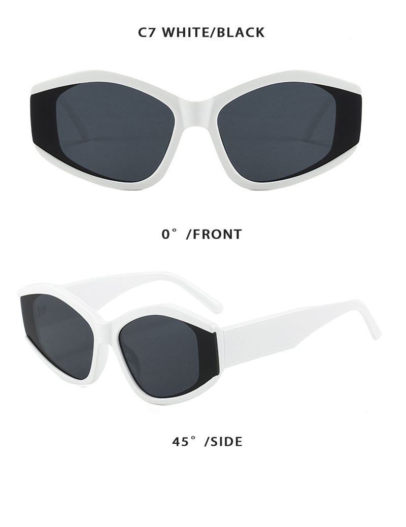Polygonal Cat Eye Sunglasses - Personalized Stitching & Gradient Color (2025 Trendy INS Style, Fashion)_voghion.com