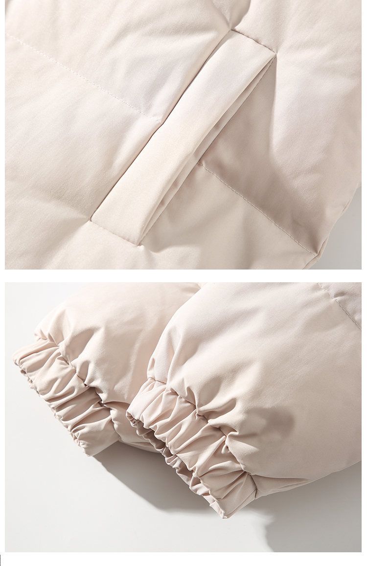 "Korean Streetwear Hooded Puffer Jacket – Thickened Cotton Winter Coat With Slim Fit Silhouette ( Detachable Fur Trim, Y2K Revival)"_voghion.com