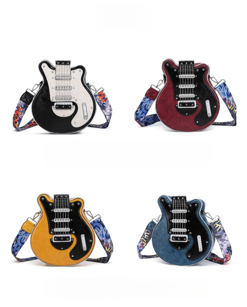 Borsa a tracolla casual, nuova borsa a tracolla alla moda e personalizzata, borsa a forma di chitarra, borsa da donna_voghion.com