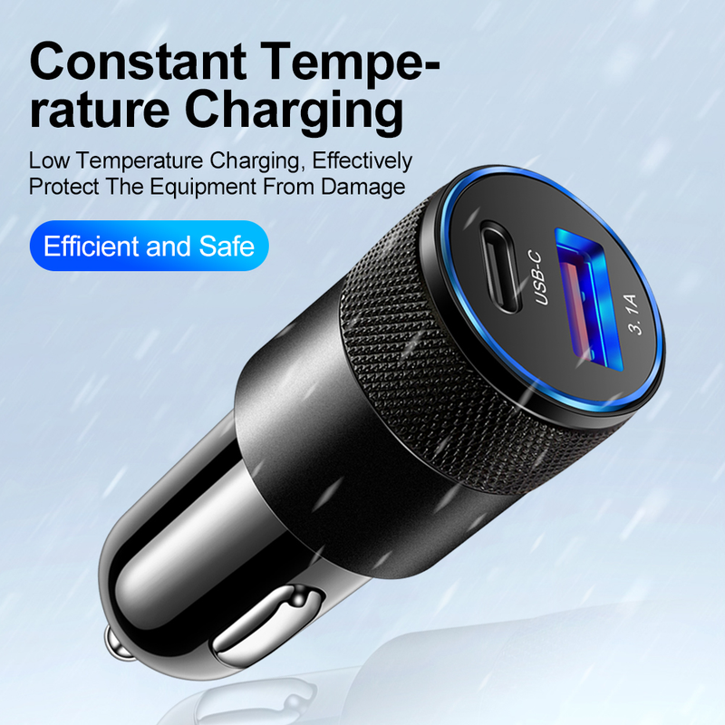 PD Auto 70W Ladegerät USB Typ C Schnellladung Autotelefonadapter für iPhone 14 13 Xiaomi Huawei Samsung S21 S22 Quick_voghion.com