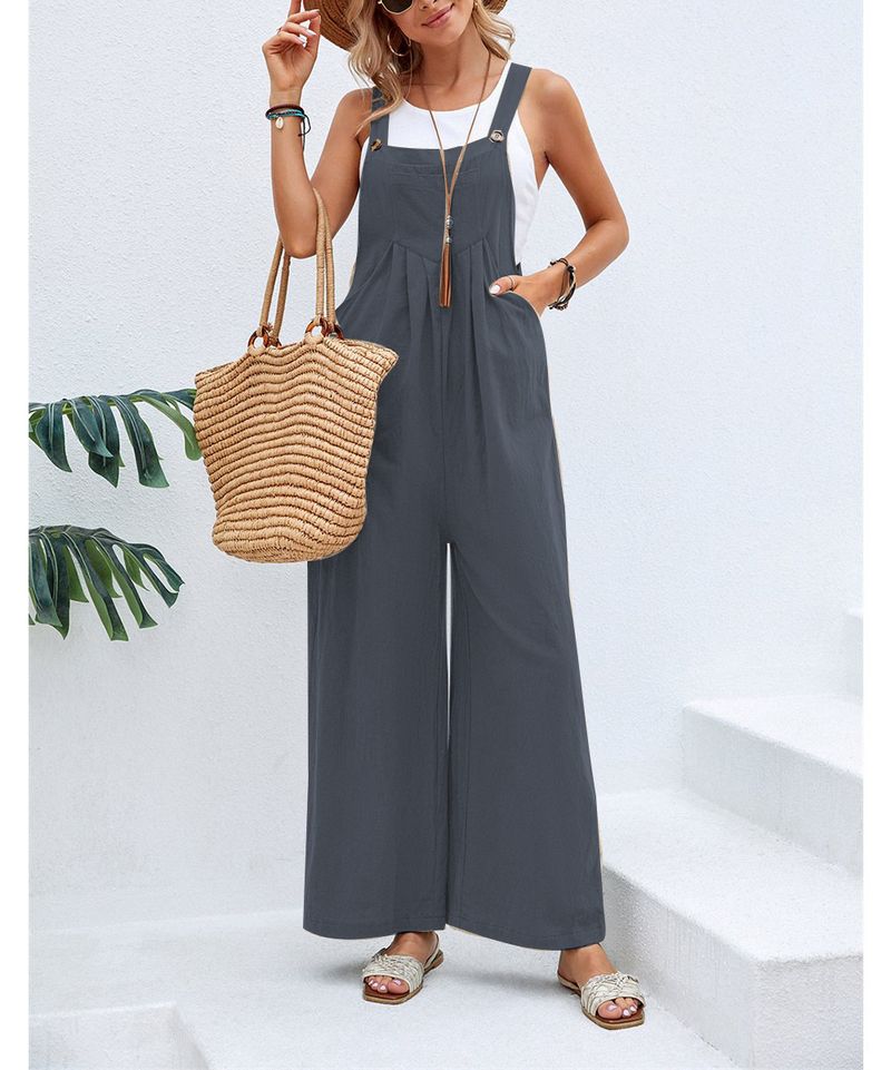 Mittlere taille retro stil Europäischen und Amerikanischen frauen hosen heißer verkauf einfarbig frauen casual hosen overalls_voghion.com