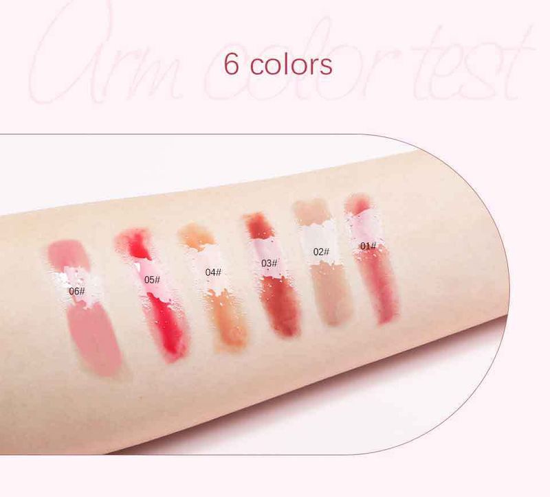 Lip Plumper hidratáló ajakfény Extrém teltebb dúsító ajakfény Színezett ajakfény Csillámos ajkak Smink 6 színben_voghion.com