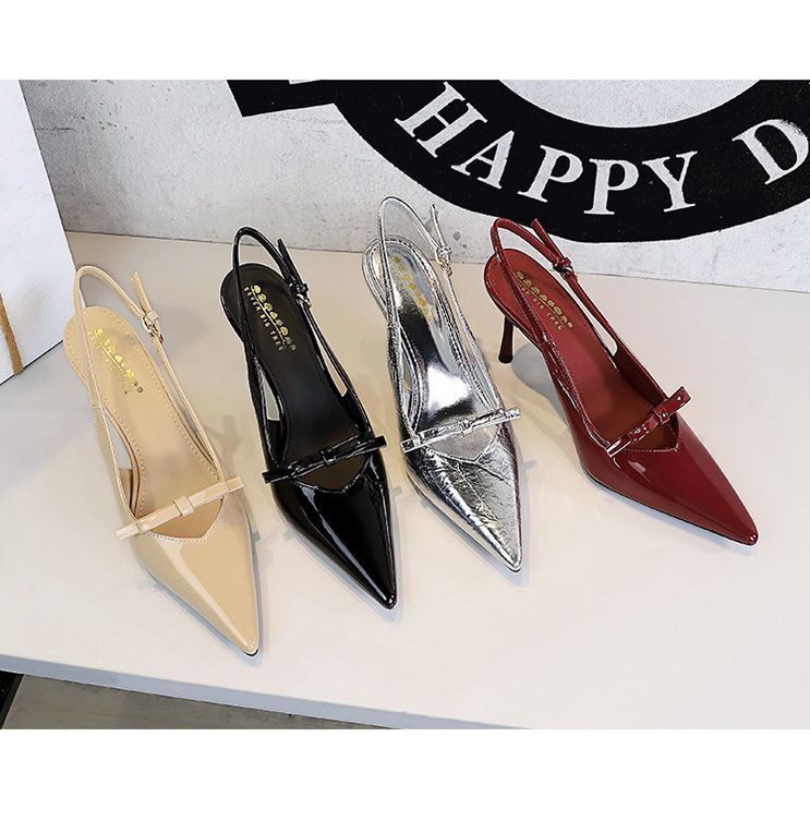 Women's Shoes Pointed Toe High Heels With Stiletto Heels, Bow, Open Back, And Strappy Design – Sexy Women's Shoes._voghion.com