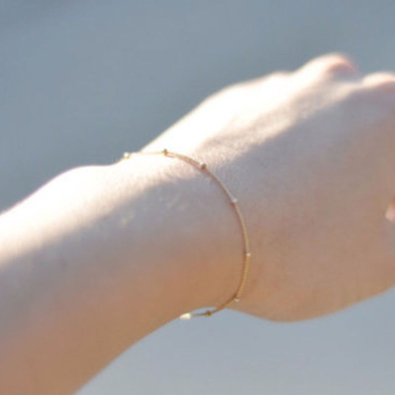 Shuosbai Damen-Armband, kleine Perlen, einfarbig, korruptionsbeständig, Handkette für den täglichen Gebrauch_voghion.com