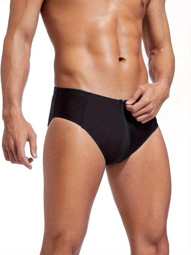 Niedrig geschnittene Badeslips für Herren – sexy und bequem für Strand und Pool (einfarbig und schnelltrocknend)_voghion.com