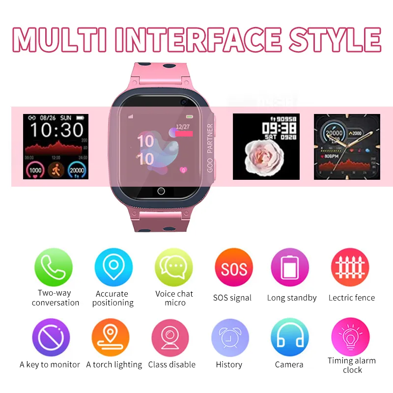 Saatler çağrı çocuklar akıllı çocuk GPS SOS su geçirmez akıllı saat saat SIM kart konumu izci çocuk izle XIAOMI için_voghion.com