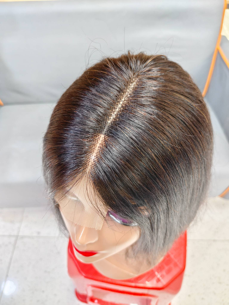 Großhandel 12-Zoll-Menschenhaarperücke Bob 2 * 6 Frontalspitze Gerade Bob Lace Front 100% Menschenhaarperücken für Frauen_voghion.com