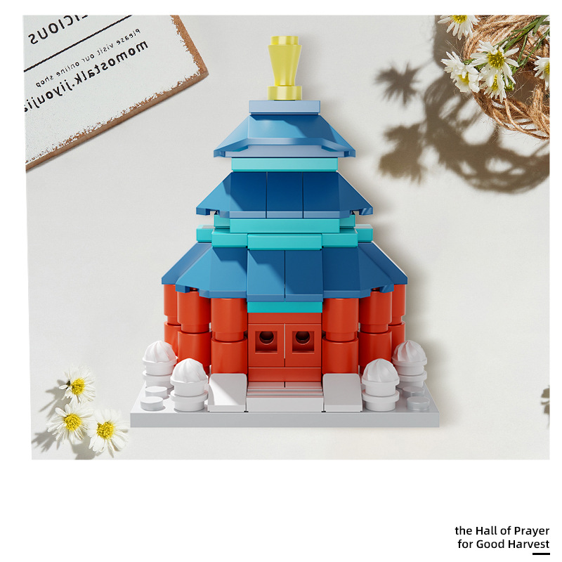 Statybiniai blokai, suderinami su Lego kaladėlėmis, kelių formų, mėsos vazoninių rožių puokštė, nemirtingų gėlių augalų surinkimo žaislas dovana_voghion.com