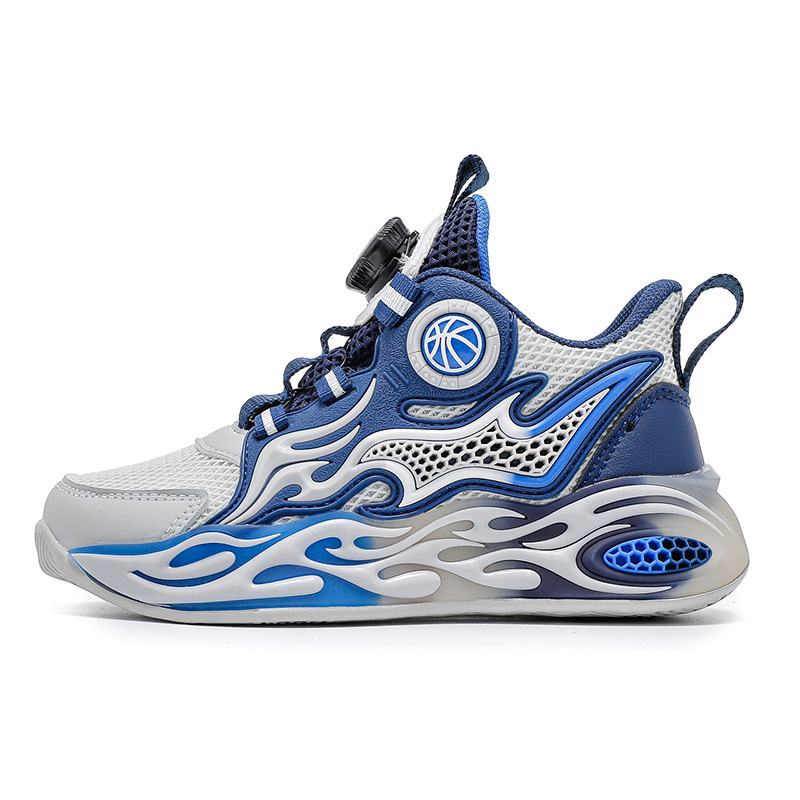 Children's Shoes Spring And Summer Breathable Cushioning Running Shoes Rotating Buckle Sports Shoes_voghion.com