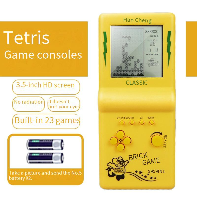 Video Game Consoles Large Screen Tetris Game Console Retro Nostalgic Classic Children's 8090 Handheld Game Console Electronic Toy_voghion.com