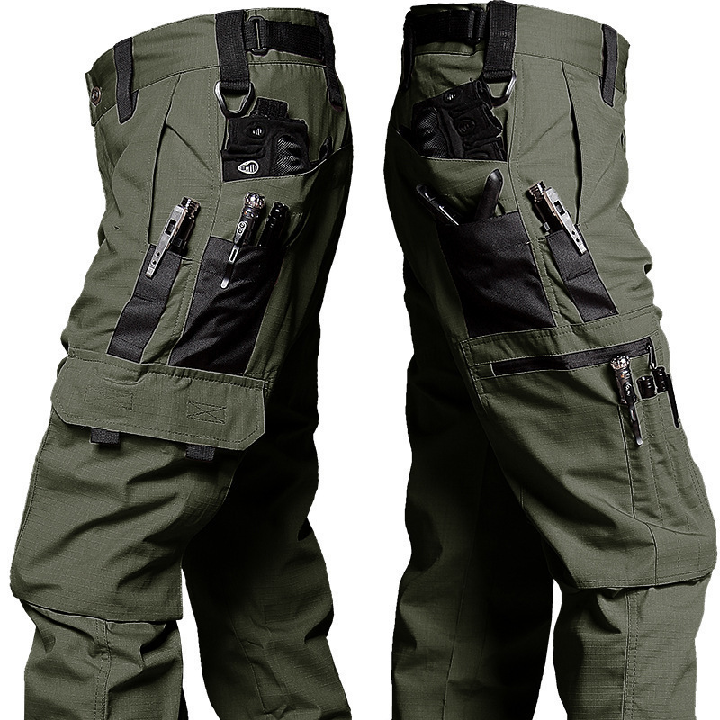 Men's Clothing Outdoor Scarab Overalls Functional Men's Quick Drying Tactical Pants American U.S. Army Black Training Pants_voghion.com