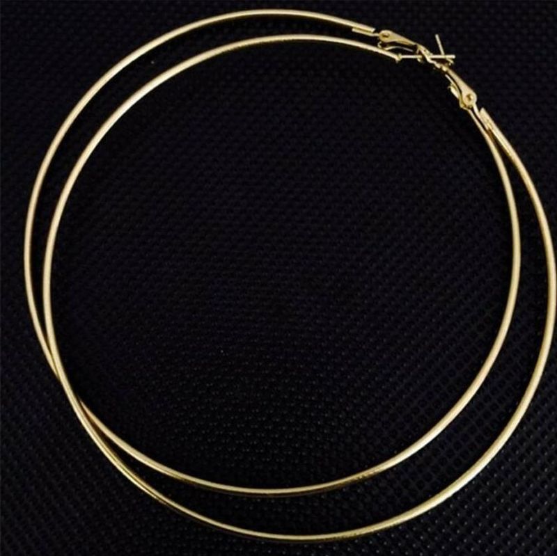 Trendige, große Hip-Hop-Punk-Creolen mit kleinem Kreis, 18 Karat vergoldet, elegant, 9 cm groß, Damenohrringe, Modeschmuck für Damen_voghion.com